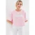 Oversized Crew Neck Cropped T-shirt met Motto Print