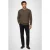 McGregor Cable Crew Neck Sweater Chocolate Brown