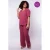 Exxcellent wide leg high waist casual broek roze