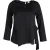 Iris & Ink blouse met lange mouwen van zwart polyester