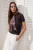 TRENDYOLMİLLA Dames Bruin Colorblock Kort Regular fit Blouses