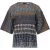 Oversized T-shirt met pied-de-poule-gebreid effect
