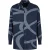 Emporio Armani Heren Abstracte Katoenen Lange Mouwen Shirt (Blauw)