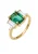 ELLI PREMIUM Ring  goud / groen / transparant