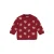 Babyface vest met hartjes rood fijn gebreid