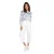 PJ Salvage Dames-pyjama-top met lange mouwen (Blauwgrijs)