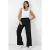 Brede Pijpen Textuur Pull-On Broek