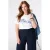 MS Mode T-shirt Plus Size met tekst – wit