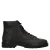 Manfield leren veterboots met profielzool – zwart