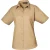 Premier Dames/Dames Popeline Blouse met Korte Mouwen (Khaki)