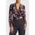 GUESS Denise V Neck Wrap L Floral Paisley Black