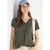 Cecil Dames Blouse met korte mouwen en structuurmix in Groen