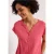 Street One Dames Shirt met losse schouders en gespleten hals in Pink