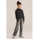 WE Fashion blouse met strass-steentjes – zwart