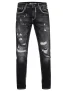 Jeansbroek “MINO” slim fit stretch destroyed broek