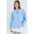 Lange Mouwen Losse Blouse met Strikhals