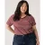 Levi’s Plus gestreept T-shirt met logo – rood