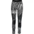 Zijdeachtige zwart-witte broek met print
