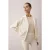 TRENDYOLMİLLA Dames Ecru Effen Regular fit Sport Blazers