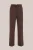 WE Fashion – Dames wide leg jersey pantalon met stretch – Regular fit – Donkerbruin – Viscose –