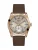 GUESS Analoog horloge ‘Greyson’  bruin / goud