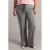 Yest Curve wide leg high waist geruite casual broek lichtgrijs
