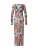 miss goodlife Jurk ‘Tiger’s Dream’  blauw / lichtblauw / oranje / rosa