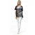 Top met zwart-witte print