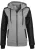 Urban Classics – Diamond Leather Imitation Vest met capuchon – XS – Grijs/Zwart