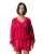 Colourful Rebel Lizza Crochet Stripe V-Neck Sweater