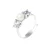 Witte cultuur parelring 5-6 mm verstelbare zirkoniumoxiden 925