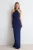 TRENDYOLMİLLA Dames Donkerblauw Effen Maxi Mouwloos Recht Avond & Gala Jurk