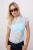 TRENDYOLMİLLA Dames Turquoise Effen Kort Getailleerd Blouses