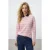 TRENDYOLMİLLA Dames Roze Gestreept Lang Regular fit T-shirts