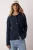 TRENDYOLMİLLA Dames Donkerblauw Effen Lang Oversized Vesten