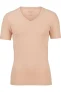 OLYMP Level Five Body Fit T-Shirt V-hals caramel, Effen