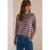 Shirt met 3/4-mouwen, boothals en strepen