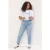 Trendyol Curve Dames Blauw Effen Mom Hoge taille Grote maten Jeans