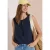 Blouse met split in de hals en bandjes