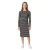 s.Oliver gebreide gestreepte bodycon jurk met split – marineblauw/wit