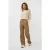 EsQualo Trousers Wide Vegan Leather Sand