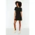 TRENDYOLMİLLA Dames Zwart Effen Kort / Mini Kort Casual Bodycon Jurken
