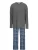 Dagi Pyjama lang  blauw / antraciet / wit
