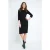 Blauwe jacquard jurk