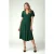 Topvintage exclusive ~ Irene Cross Over swing jurk in bosgroen