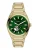 FOSSIL Analoog horloge ‘EVERETT’  goud / donkergroen / wit