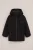 WE Fashion – Jongens waterafstotende parka jas met capuchon – Regular fit – Zwart –