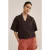 We Fashion Blouse Dark Brown