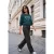 Broek met High Waist en Straight Leg pijpen in casual pasvorm