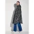 Street One Dames Poncho met capuchon en print in Zwart